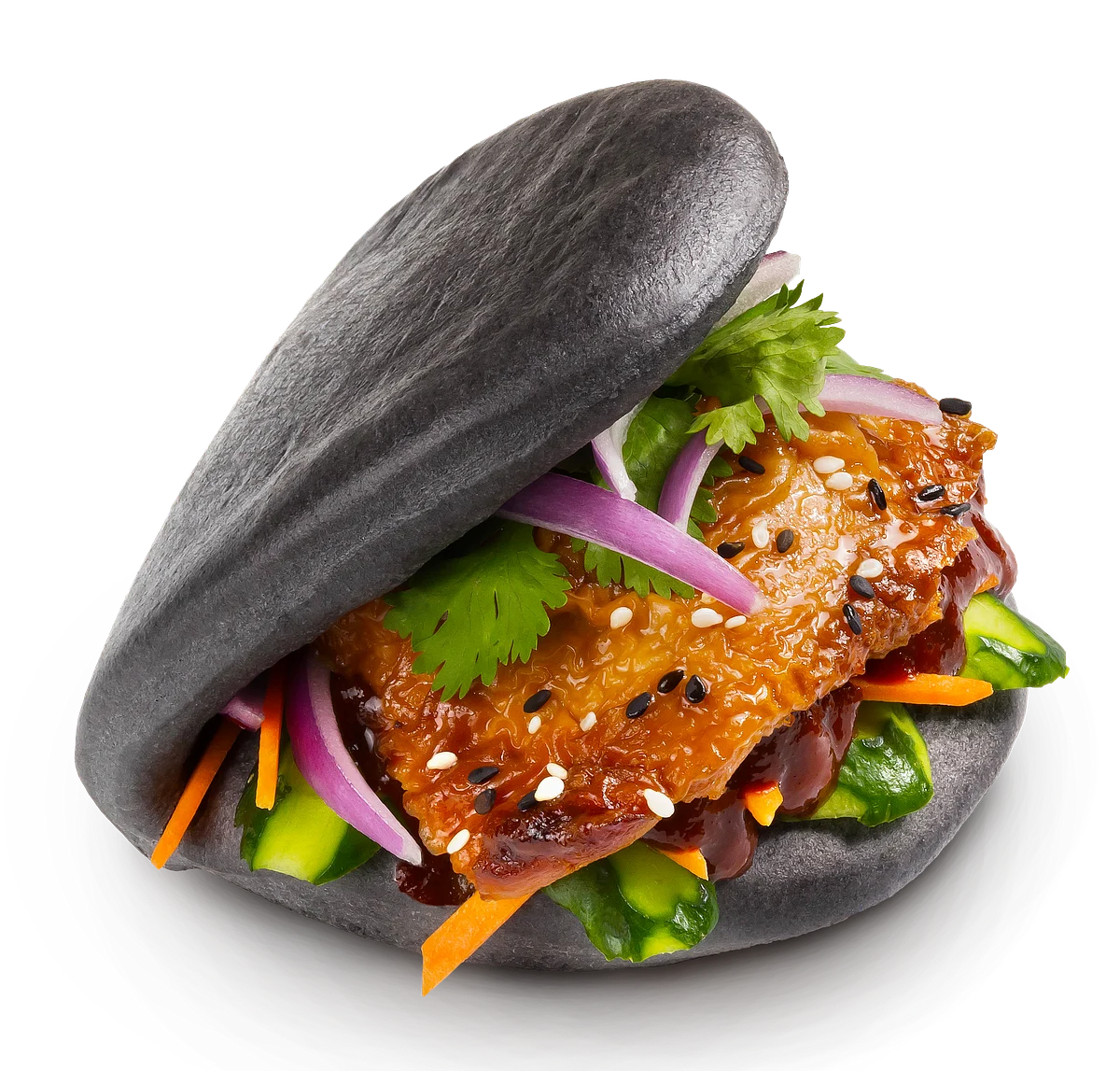Hands arranging garnishes on a plated dish for photography